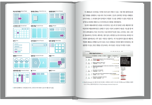 스매싱북2 첫번째 펼친 이미지, 웹어플리케이션의 패던에 대한 설명